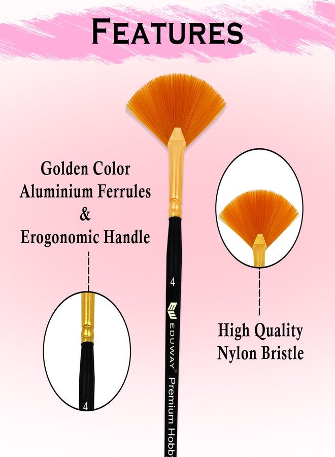 Eduway Painting Brush Set of 12 | Professional Artist Brushes with Rounded Pointed Tips | Suitable for Acrylic, Watercolor, Gouache | Ideal for Beginners, Students, Artists & Hobbyists - Image 3